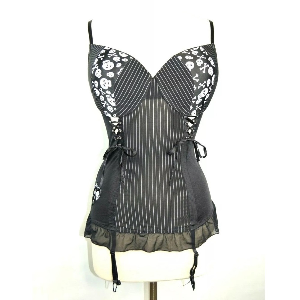 Hot Topic 38D Skull Corset Bra